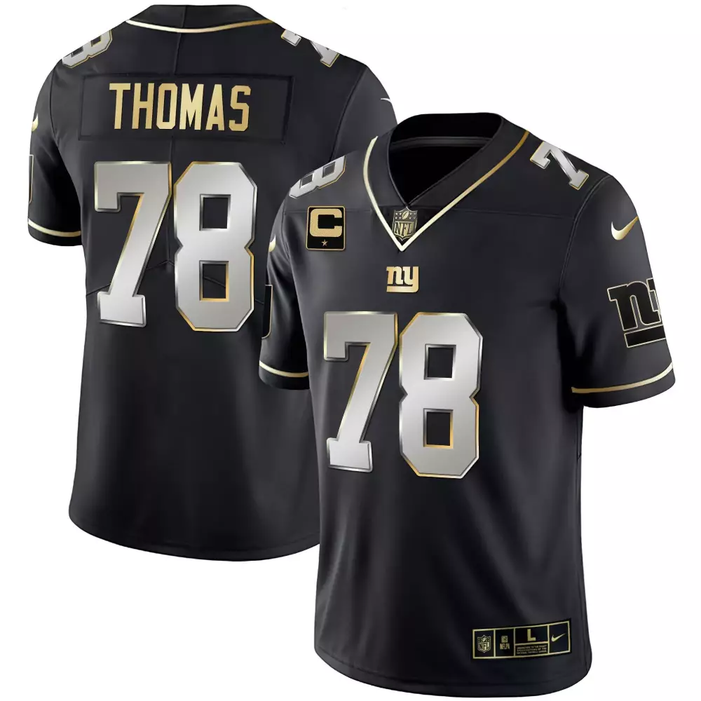 Andrew Thomas New York Giants Black Limited Men's Vapor Gold Jersey | All Stitched | Fan Gear for Game Day | For Men, Women & Youth