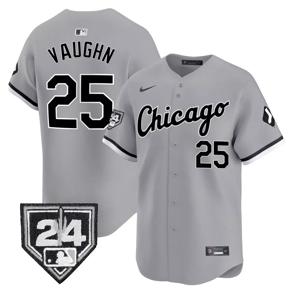 Andrew Vaughn Chicago White Sox 2024 Jackie Robinson Patch Vapor Premier Limited Jersey | All Stitched | For Women