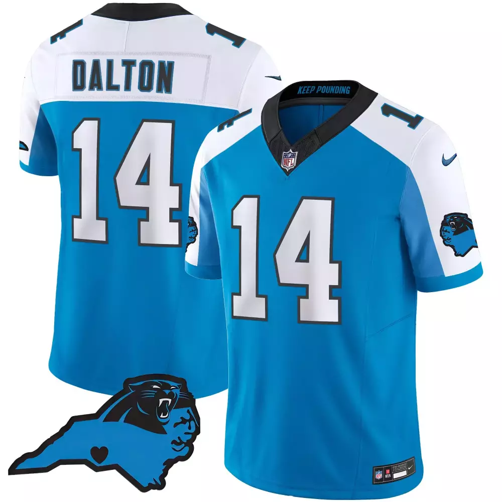 andy dalton blue alternate mens carolina panthers vapor limited jersey carolina patch all stitched