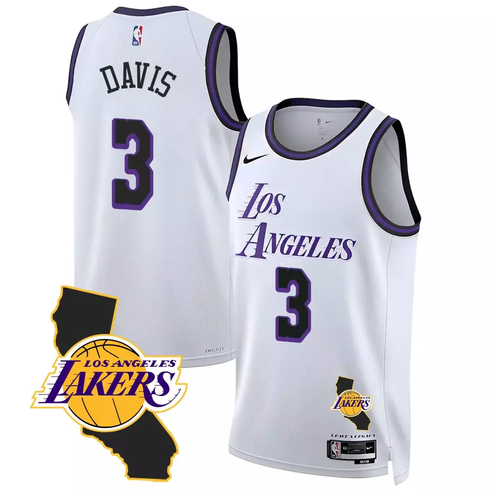 anthony davis black mamba mens los angeles lakers 2023 jersey collection all stitched