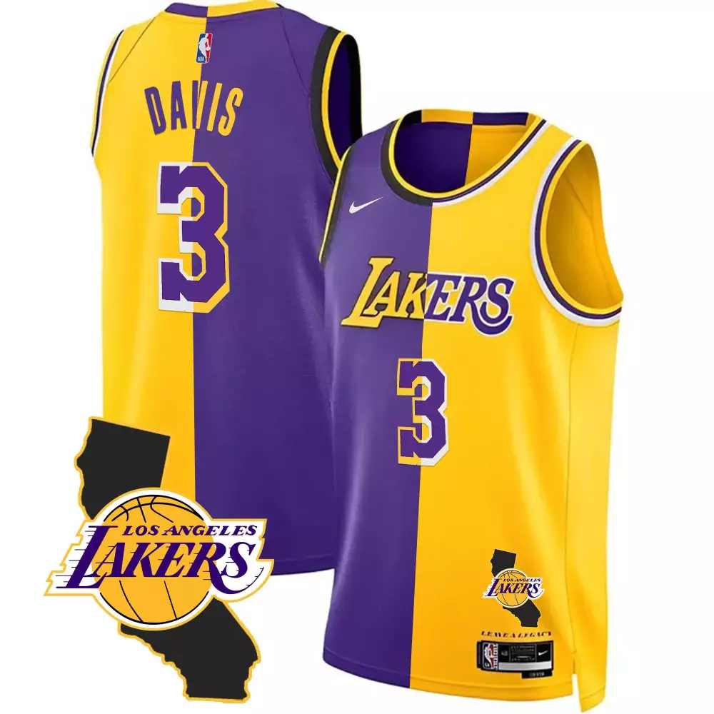 anthony davis purple mens los angeles lakers cool base mamba jersey all stitched