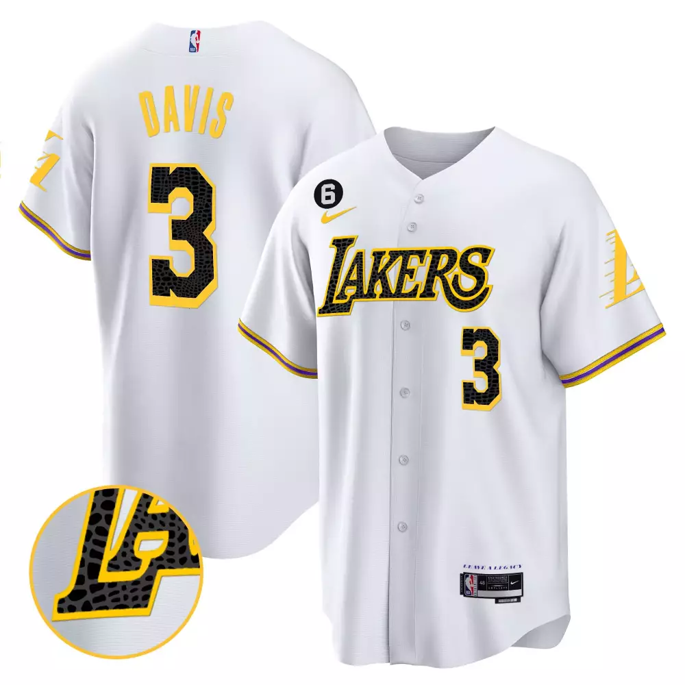 anthony davis purple mens los angeles lakers cool base mamba jersey all stitched