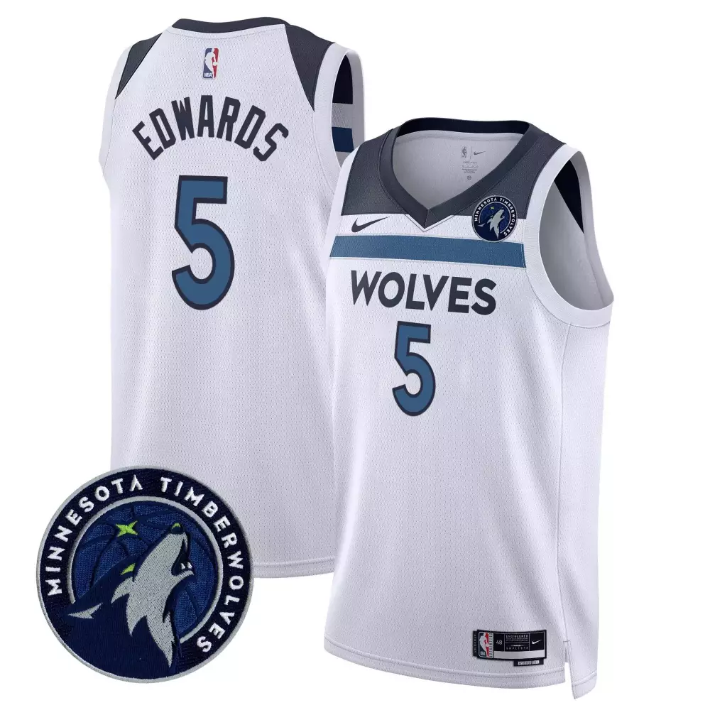 anthony edwards association mens minnesota timberwolves swingman jersey v2 all stitched