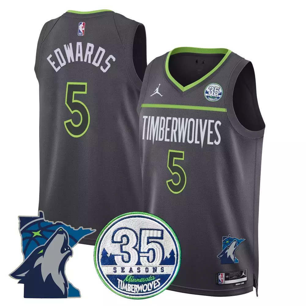 anthony edwards icon mens minnesota timberwolves swingman jersey minnesota patch all stitched