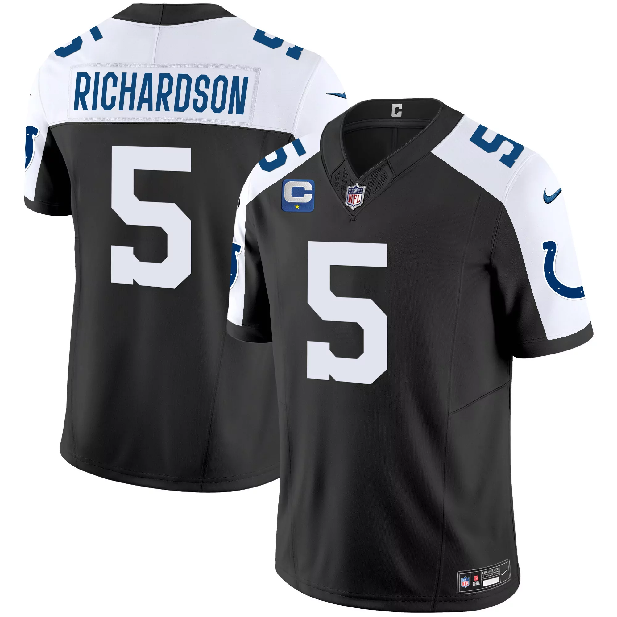 anthony richardson black alternate mens indianapolis colts vapor limited jersey all stitched