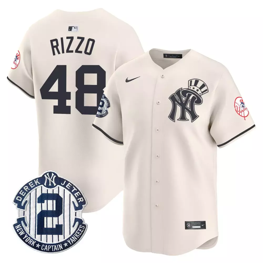 Rizzo Yankees Cream Bronx Graffiti Jersey V8 | Vapor Premier Limited Edition | Stitched Fan Gear | For Men