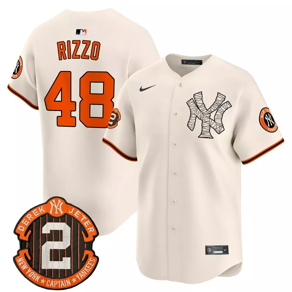Rizzo Yankees Cream Bronx Graffiti Jersey V8 | Vapor Premier Limited Edition | Stitched Fan Gear | For Men