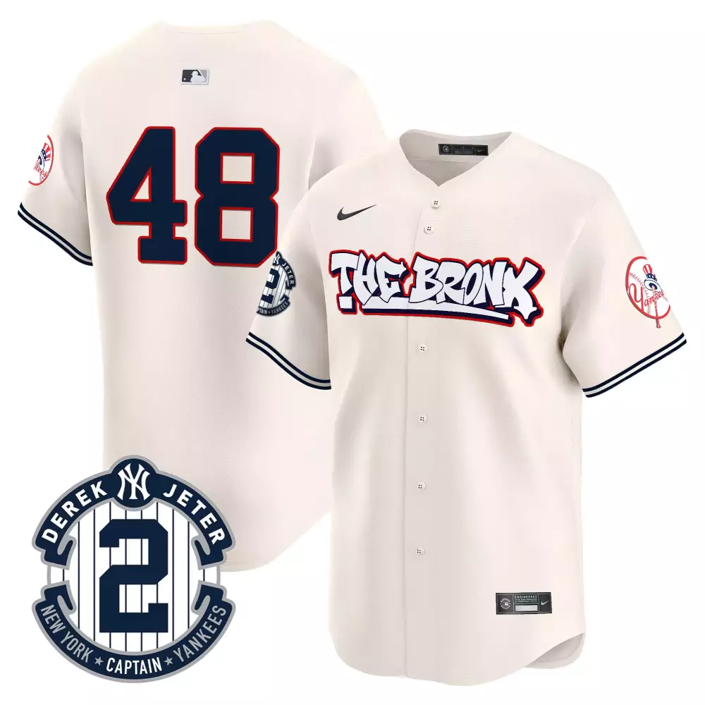 Rizzo Yankees Cream Bronx Graffiti Jersey V8 | Vapor Premier Limited Edition | Stitched Fan Gear | For Men