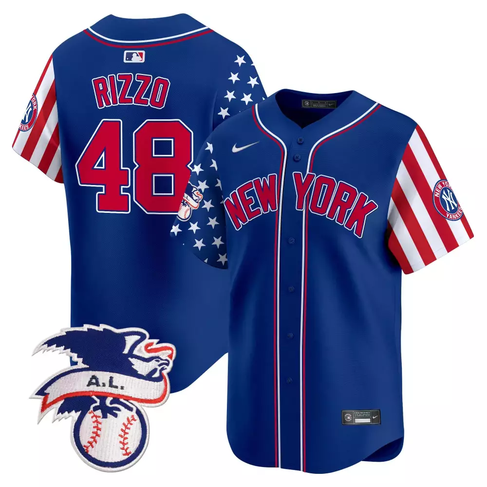Anthony Rizzo Yankees 2024 Fourth of July Vapor Premier Jersey | Royal Stitched Limited Edition | Fan Gear for Men, Women & Youth