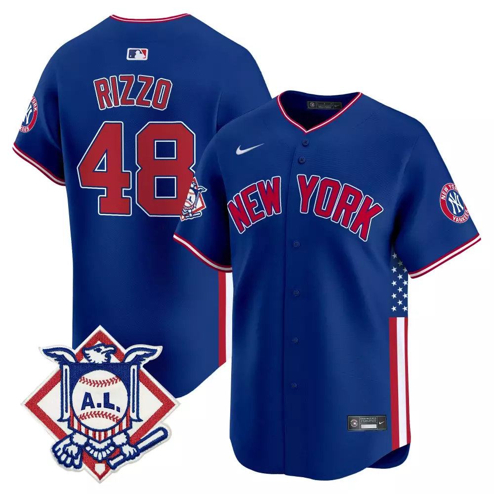 Anthony Rizzo Yankees 2024 Fourth of July Vapor Premier Jersey | Royal Stitched Limited Edition | Fan Gear for Men, Women & Youth