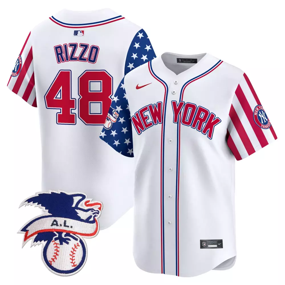 Rizzo Yankees 2024 Spring Training Patch Vapor Premier Jersey | Limited Edition White Fan Gear | For Men, Women & Youth