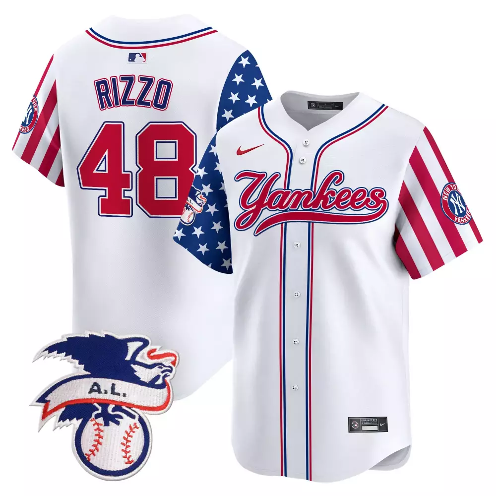 Rizzo Yankees 2024 Spring Training Patch Vapor Premier Jersey | Limited Edition White Fan Gear | For Men, Women & Youth