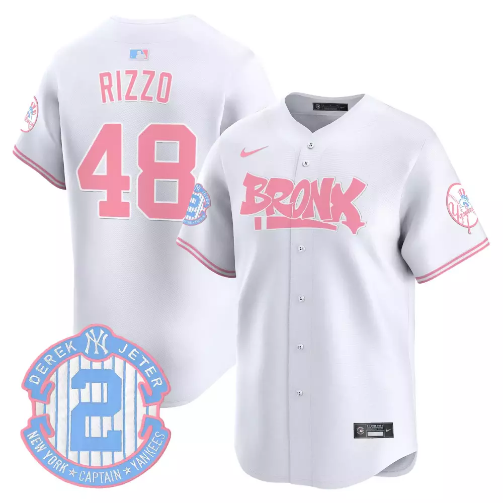Rizzo New York Yankees The Bronx Graffiti Bubblegum Pink 2025 Jersey | Stitched Vapor Premier Limited Edition | Fan Gear for Men, Women & Youth