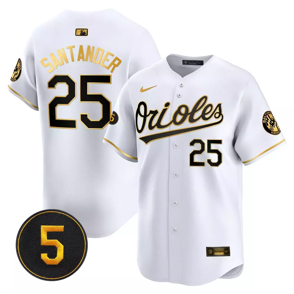 anthony santander white gold mens baltimore orioles robinson patch vapor premier limited jersey all stitched