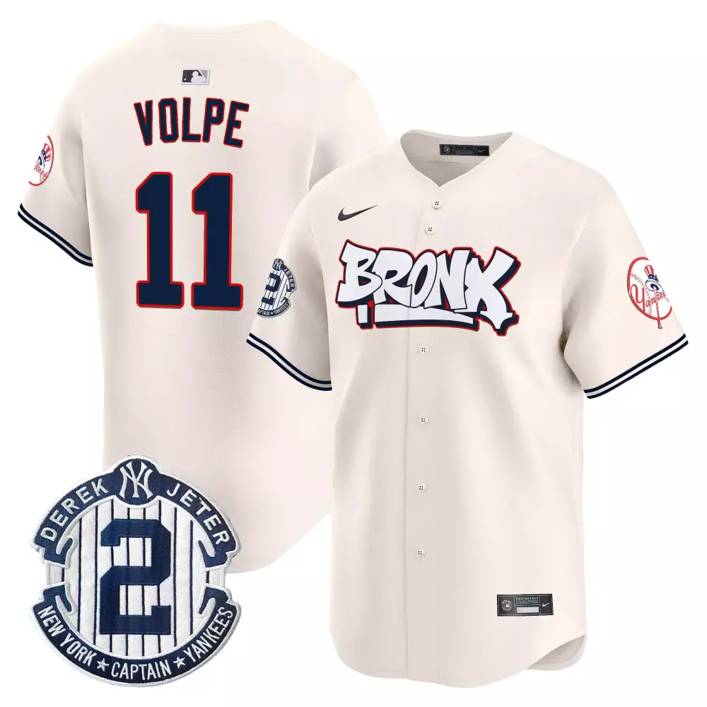 Anthony Volpe New York Yankees The Bronx Graffiti Vapor Premier Limited Jersey V3 | Cream Stitched Fan Gear | For Men, Women & Youth