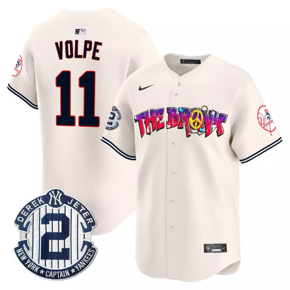 Anthony Volpe New York Yankees The Bronx Graffiti Vapor Premier Limited Jersey V3 | Cream Stitched Fan Gear | For Men, Women & Youth