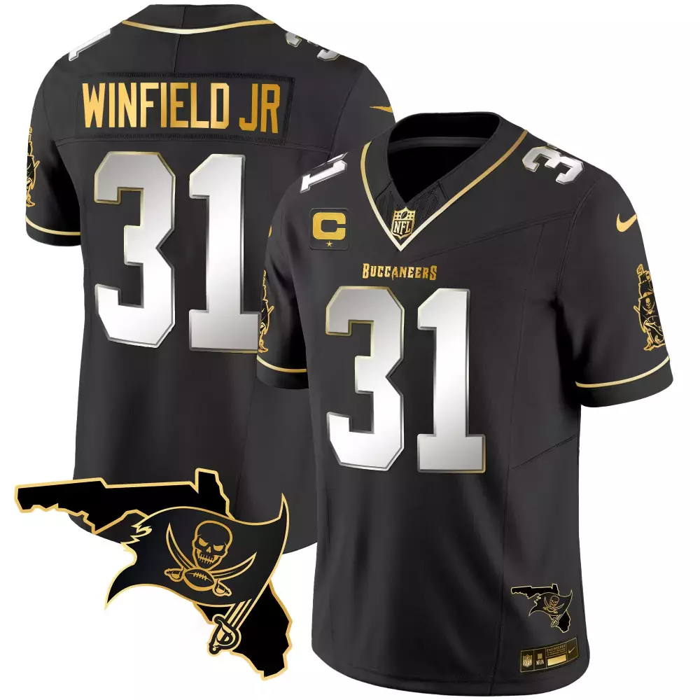 antoine winfield jr black limited womens tampa bay buccaneers vapor gold jersey all stitched