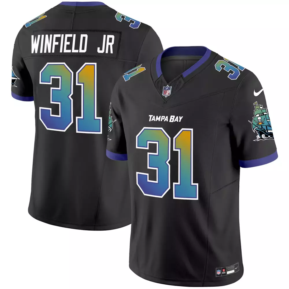 antoine winfield jr black limited womens tampa bay buccaneers vapor gold jersey all stitched