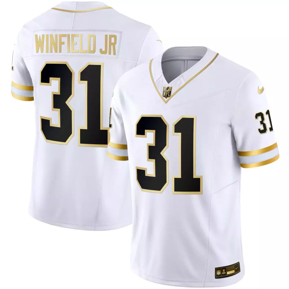 Antoine Winfield Jr. Buccaneers Throwback Gold Limited Jersey | All Stitched | Fan Gear for Men, Women & Youth