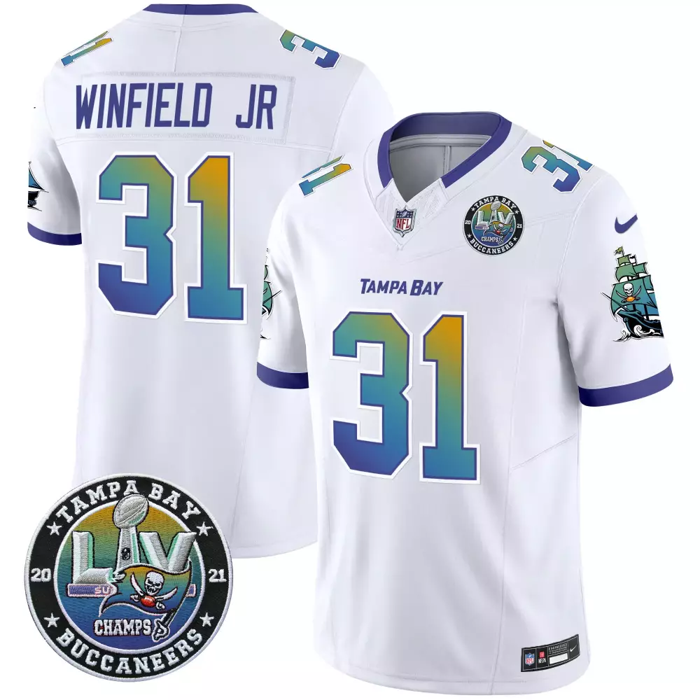 Antoine Winfield Jr. Buccaneers Men's Tampa City Super Bowl LIV Patch Vapor Limited Jersey | All Stitched | For Men, Women & Youth