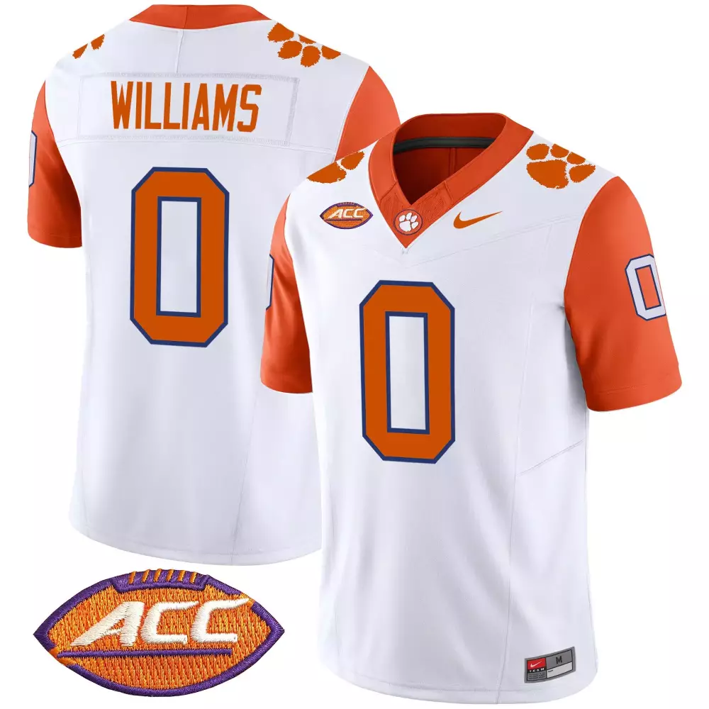 antonio williams orange sleeves mens clemson tigers vapor limited jersey v2 all stitched