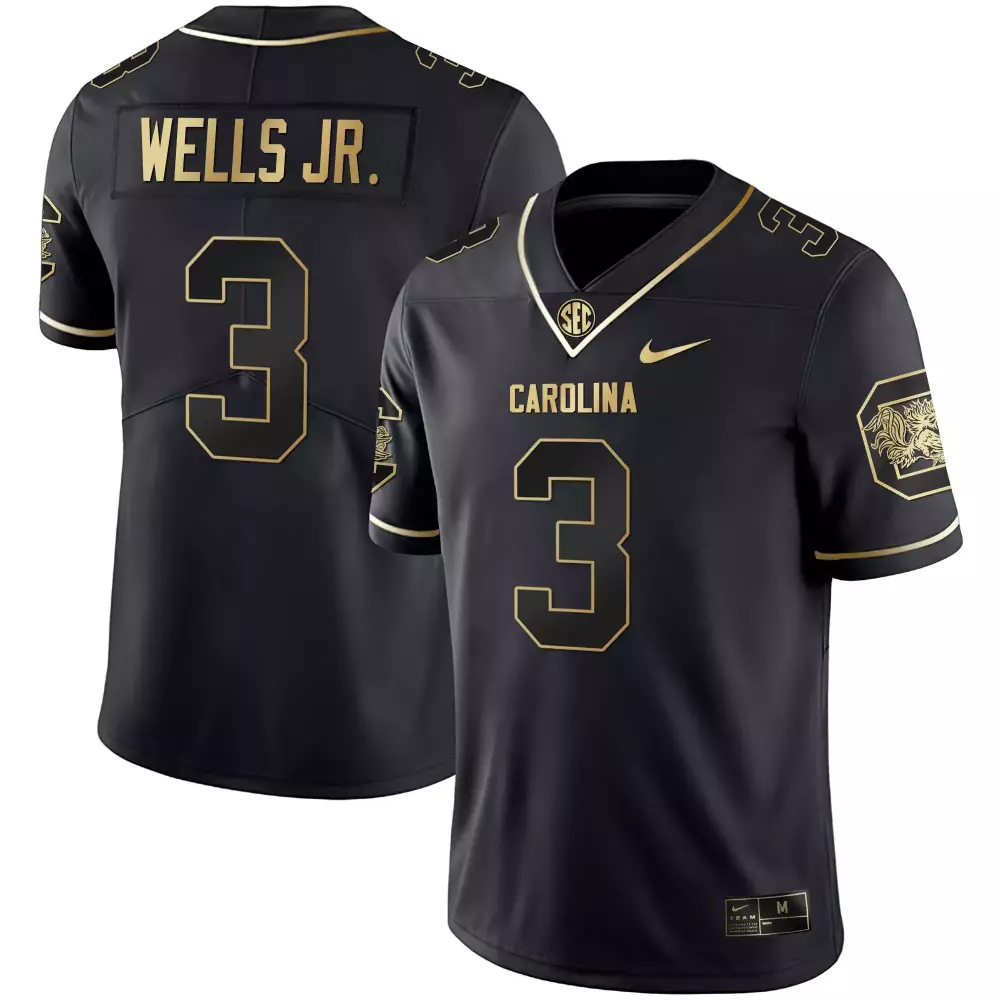 antwane wells jr black gold mens south carolina gamecocks black limited gold vapor jersey all stitched