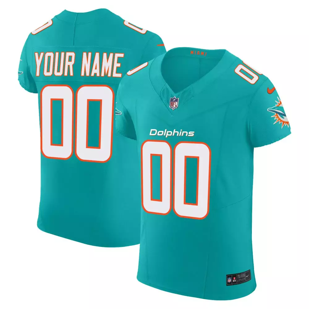 Youth Aqua Miami Dolphins Vapor Limited Custom Jersey | Stylish Fan Gear for Game Day | For Youth