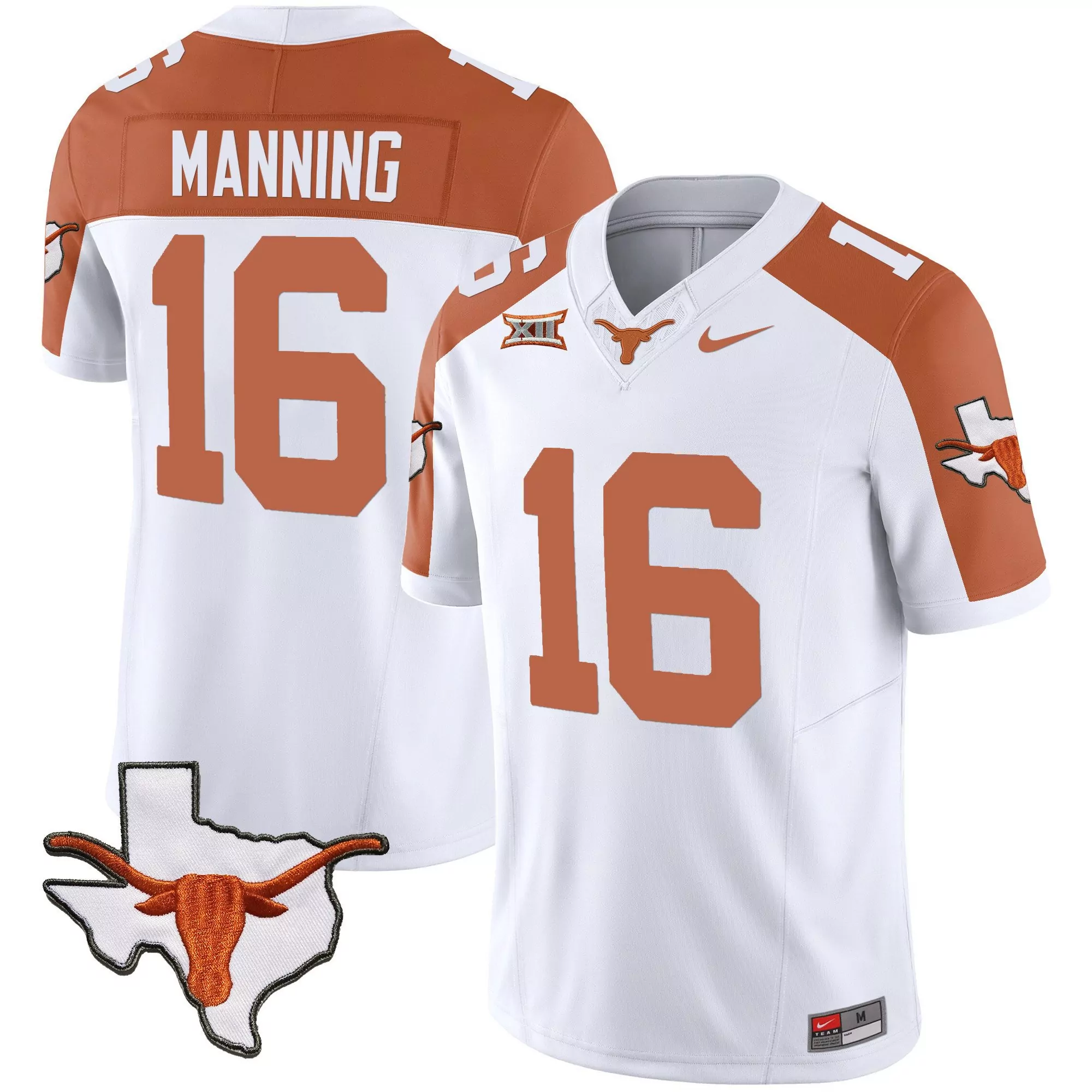 arch manning inverted mens texas longhorns vapor limited jersey all stitched