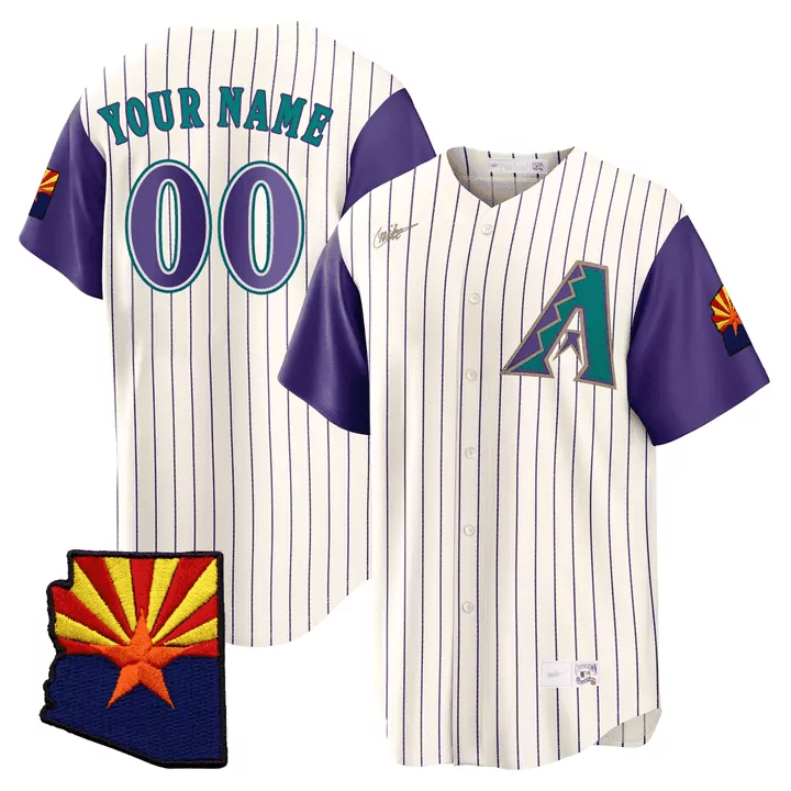 arizona state patch youth arizona diamondbacks throwback arizona state 25th anniversary patch custom jersey all stitched