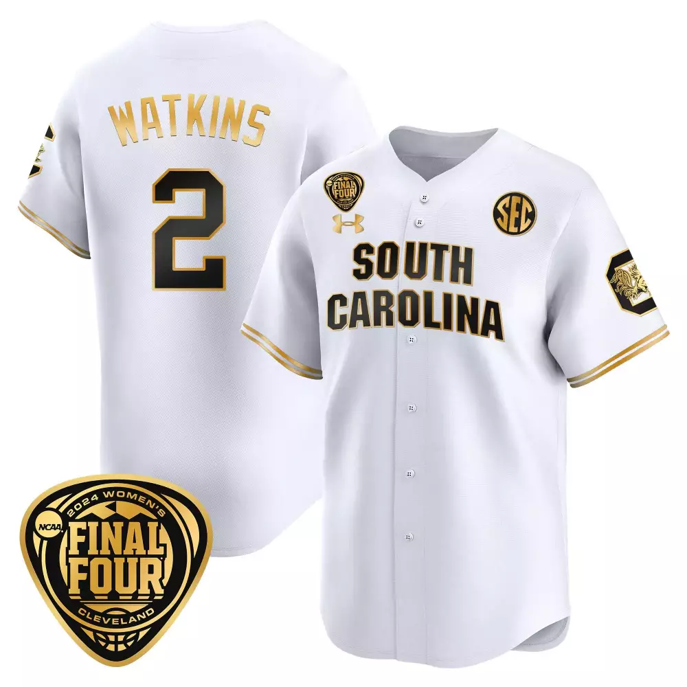 ashlyn watkins red womens size south carolina gamecocks 2024 final four basketball jersey women patch all stitched