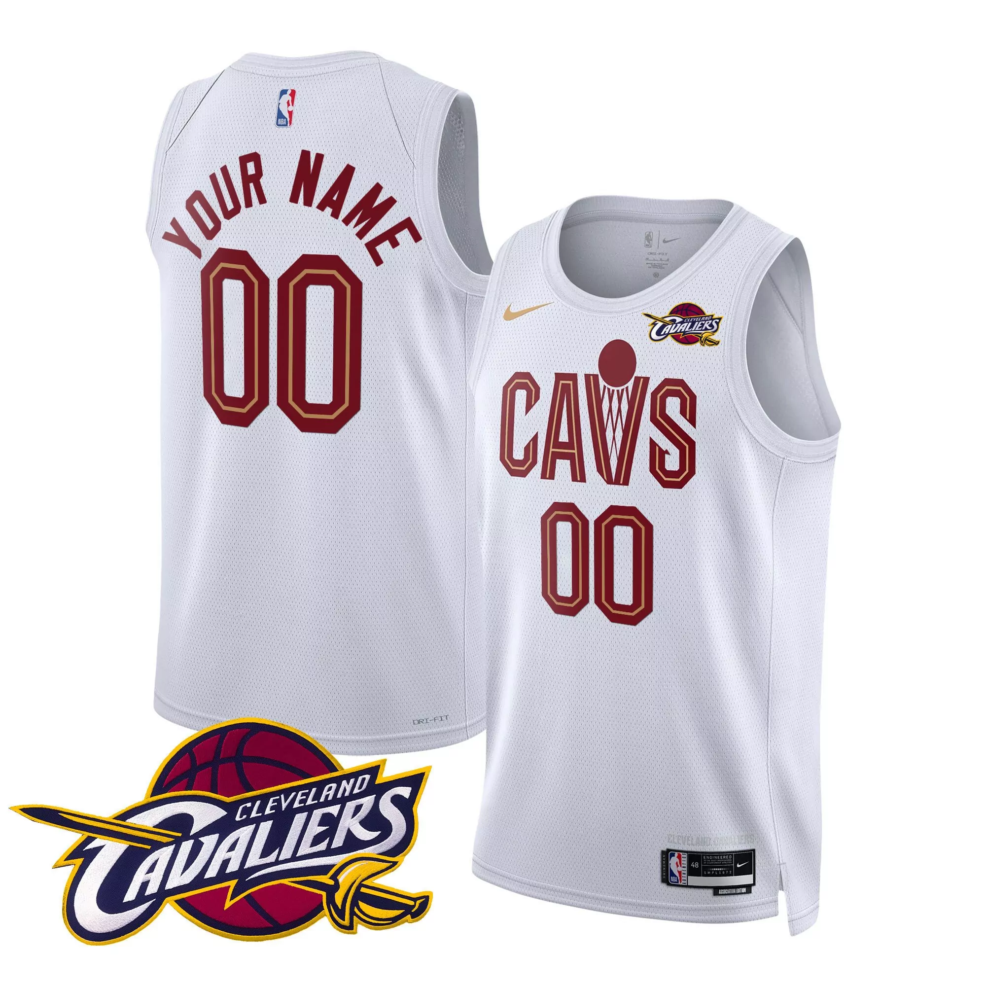 association men cleveland cavaliers swingman custom jersey v2 all stitched