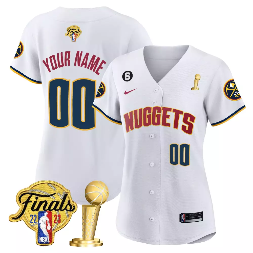 association women denver nuggets 2023 finals champions flex base custom jersey all stitched