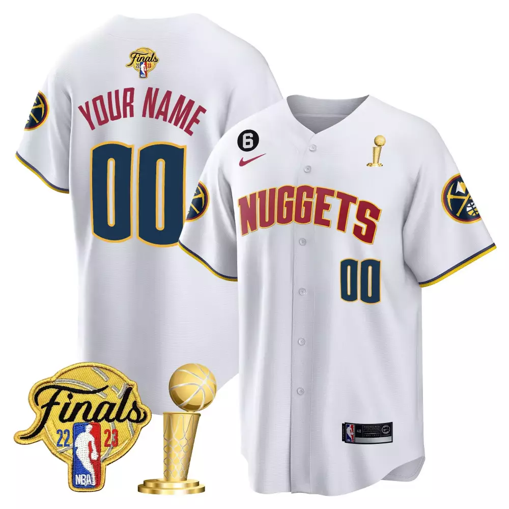 association women denver nuggets 2023 finals champions flex base custom jersey all stitched