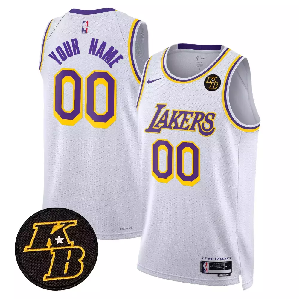 association men los angeles lakers kobe bryant patch swingman custom jersey all stitched