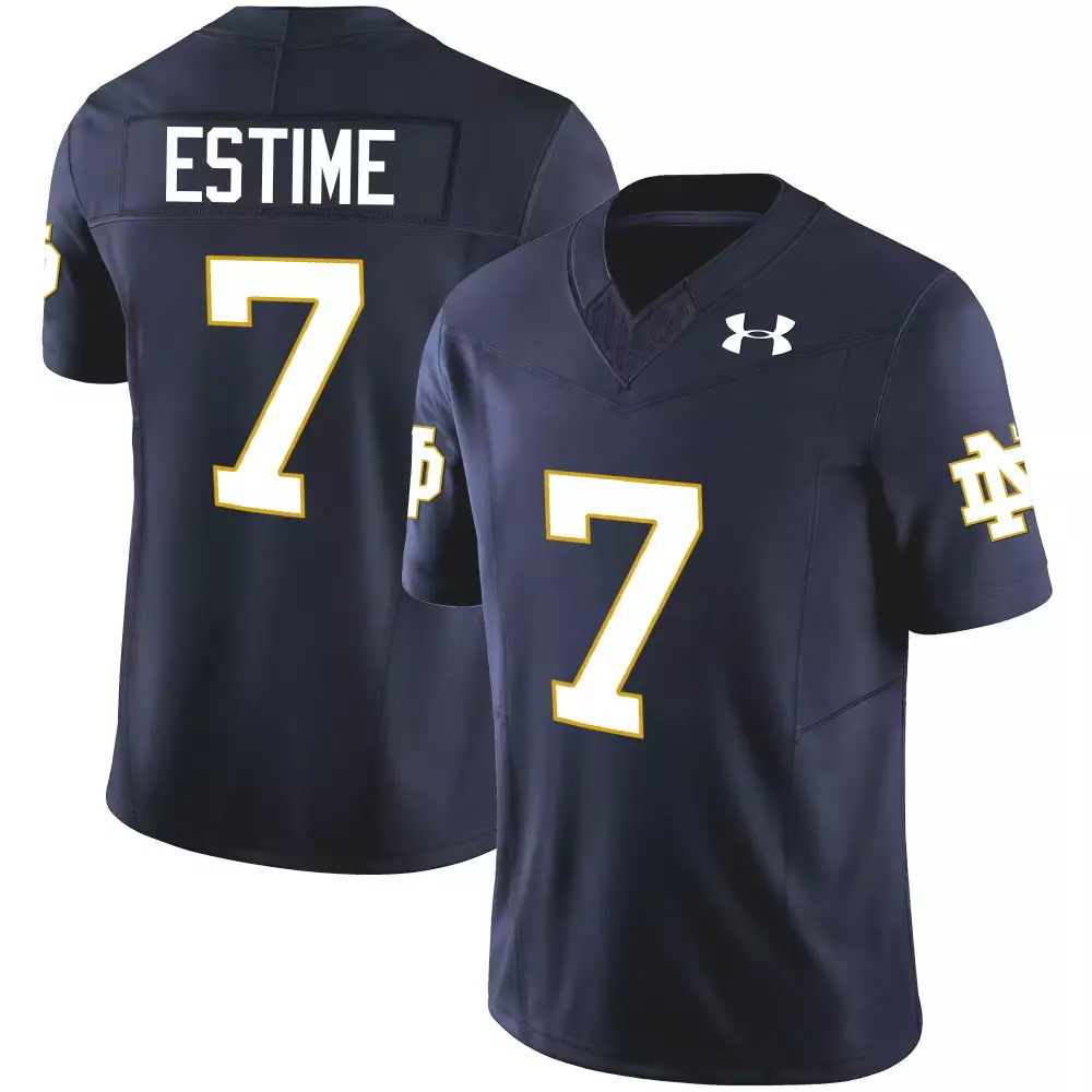 audric estime kelly green mens notre dame fighting irish vapor limited jersey all stitched