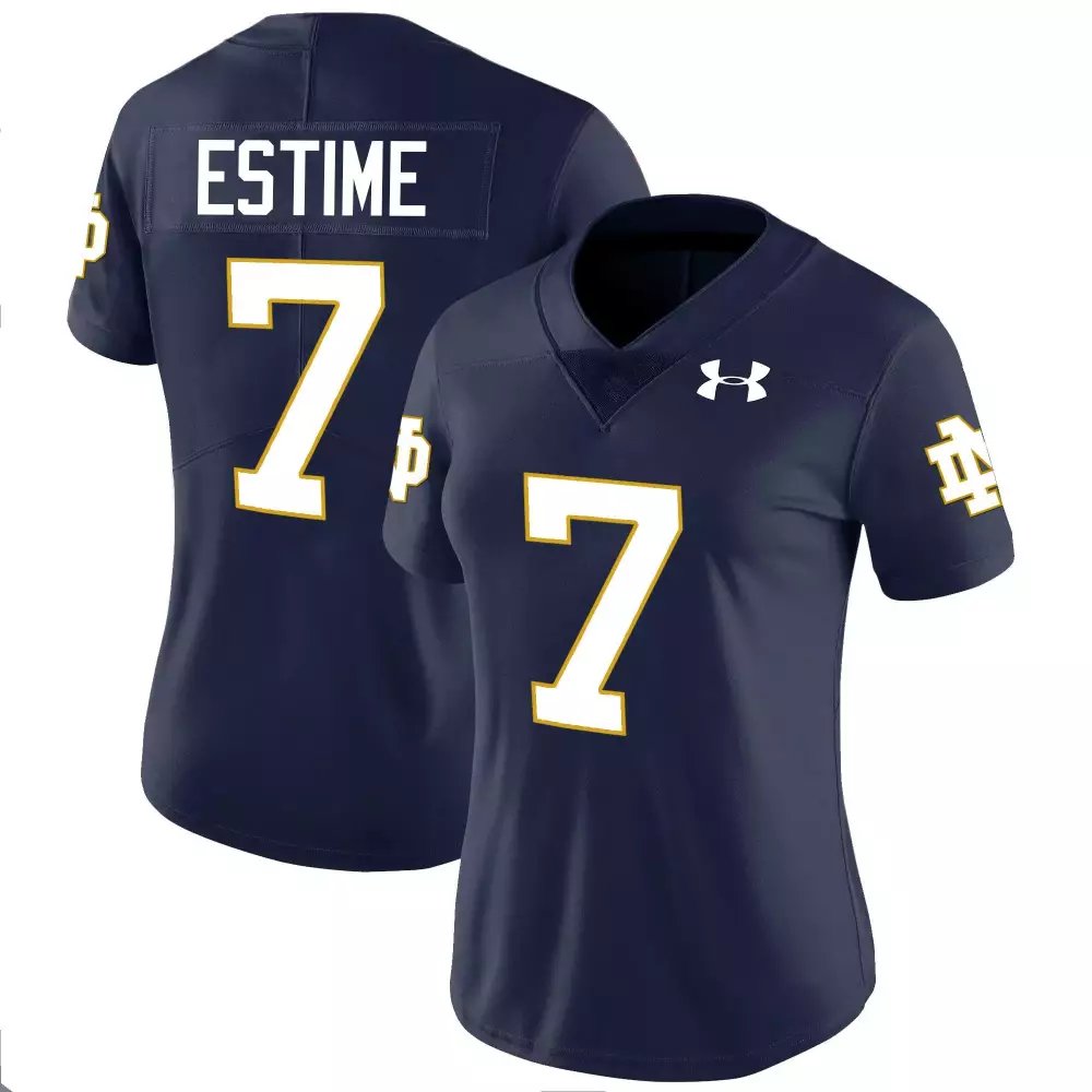 audric estime navy womens notre dame fighting irish vapor limited jersey all stitched