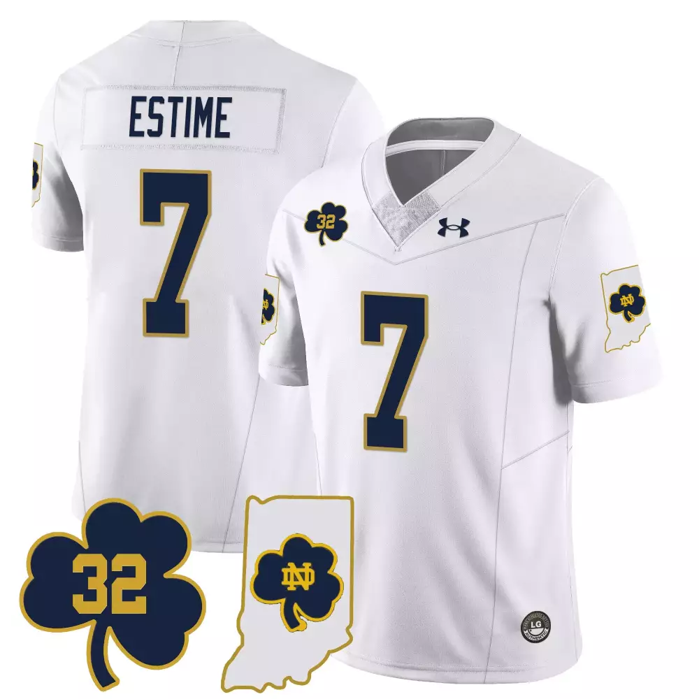 audric estime navy womens notre dame fighting irish vapor limited jersey all stitched