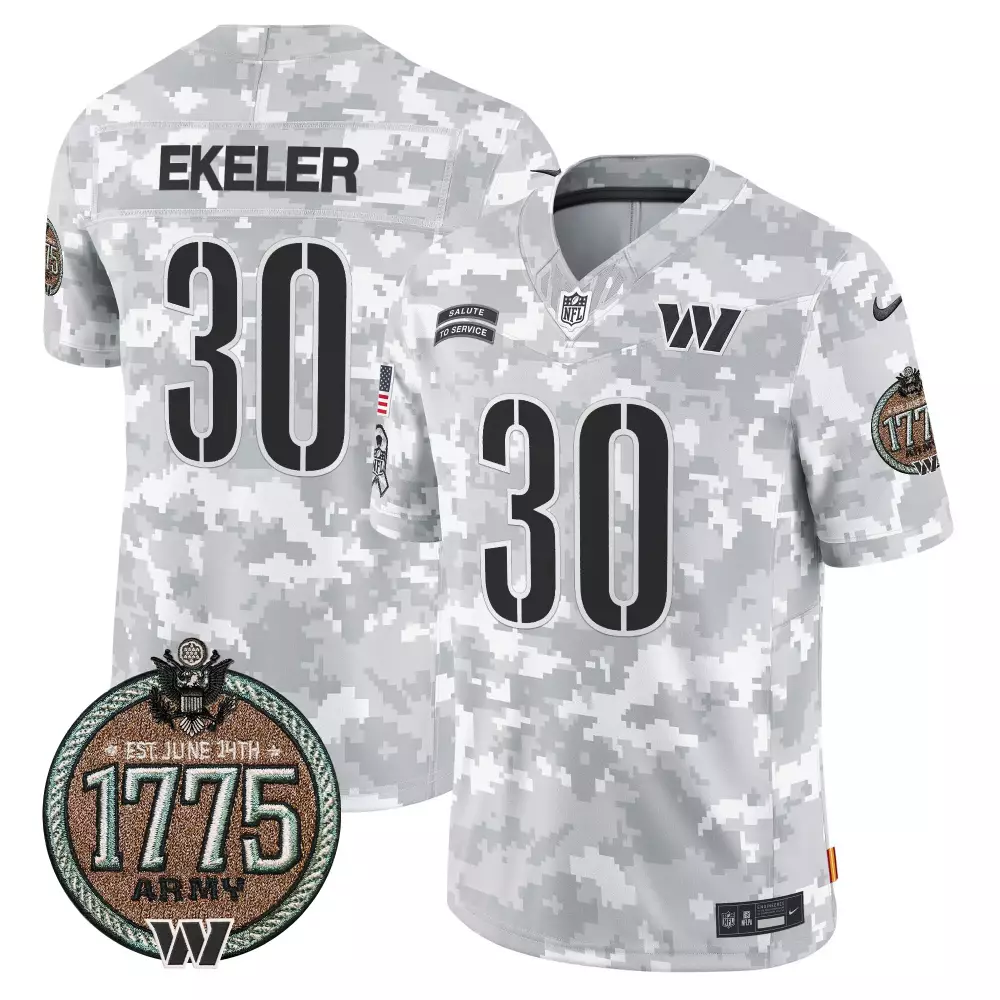 Austin Ekeler Air Force Women's Washington Commanders 2024 Salute to Service Jersey | Stitched Limited Edition | Fan Gear for Women, Men & Youth