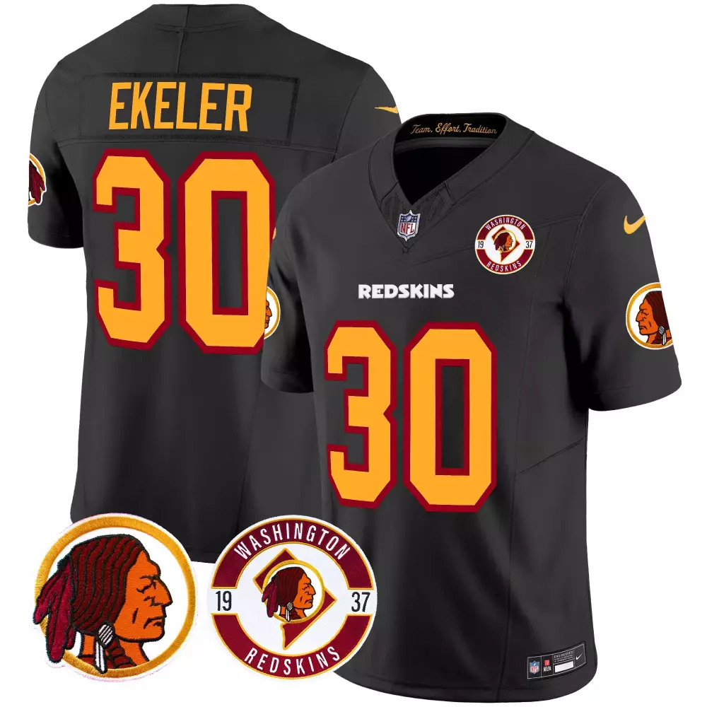 austin ekeler black mens washington half washington redskins washington commanders vapor limited jersey all stitched