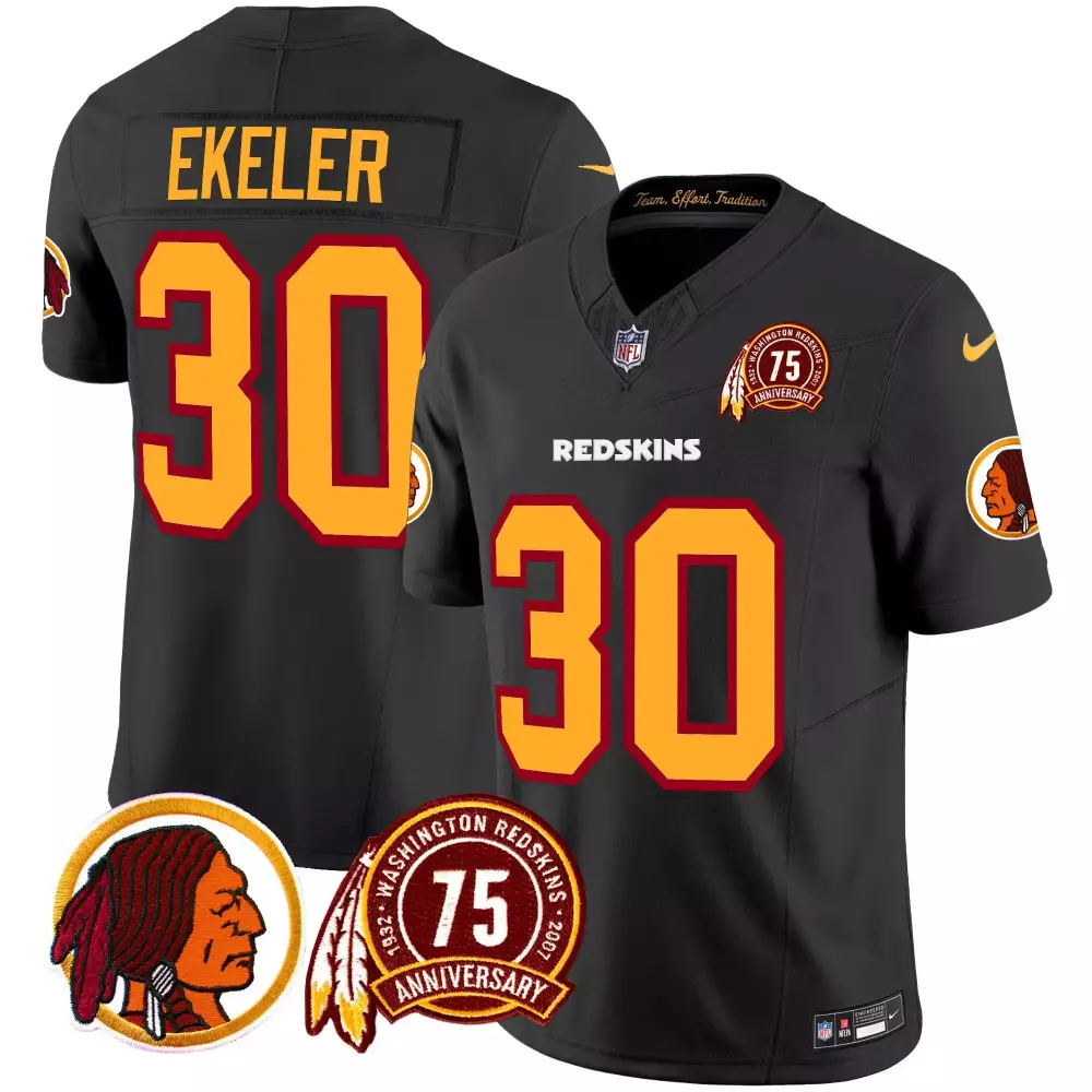 austin ekeler black mens washington half washington redskins washington commanders vapor limited jersey all stitched