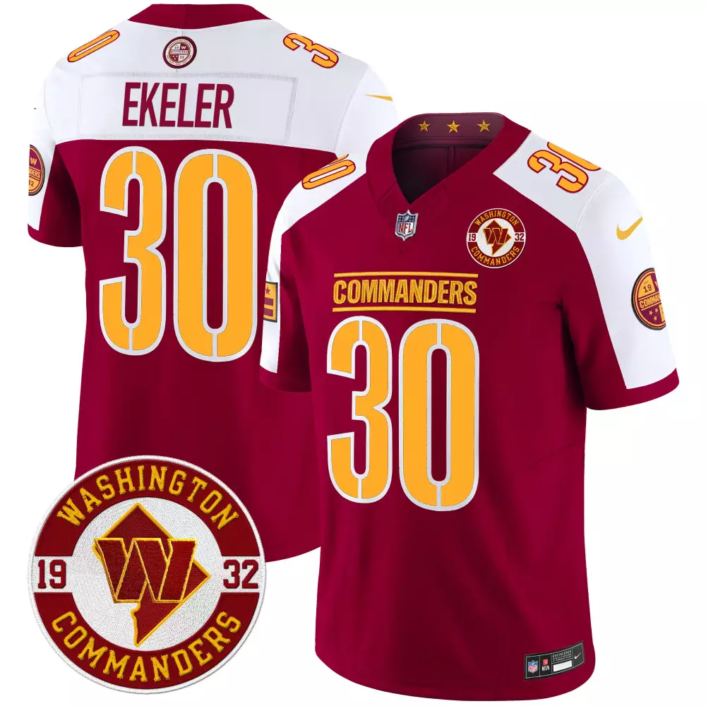 Austin Ekeler Burgundy Alternate Men's Jersey | 2024 Vapor Limited Edition | Washington Commanders Fan Gear | For Men, Women & Youth