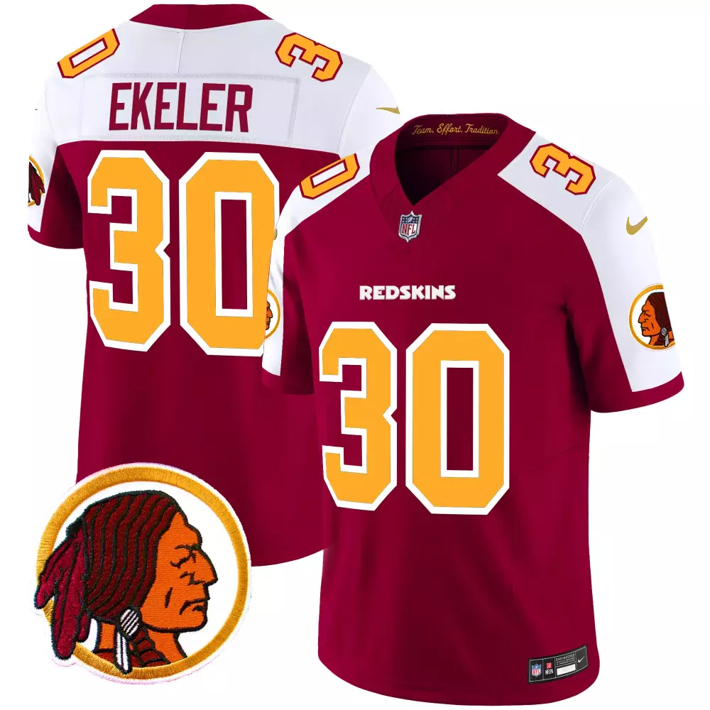 austin ekeler burgundy alternate mens washington redskins throwback vapor limited jersey v2 all stitched