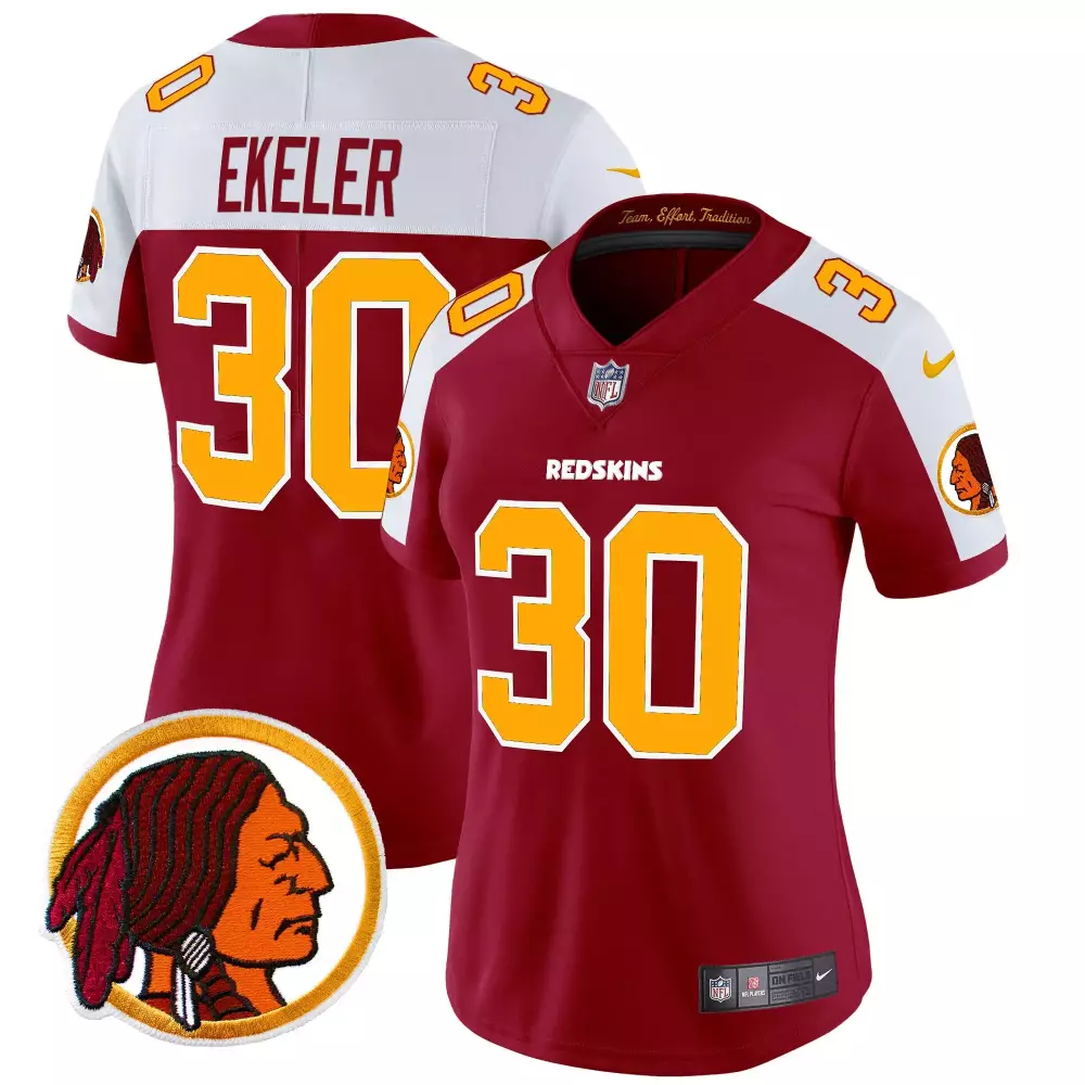 austin ekeler burgundy alternate womens washington redskins 75th sean taylor patch vapor limited jersey all stitched