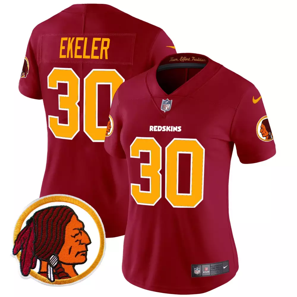 austin ekeler burgundy womens washington redskins 75th sean taylor patch vapor limited jersey v2 all stitched