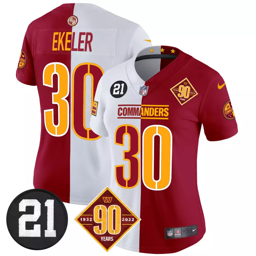Austin Ekeler Washington Commanders 90th Anniversary Sean Taylor Patch Jersey | Vapor Limited Edition | Fan Gear for Women, Men & Youth