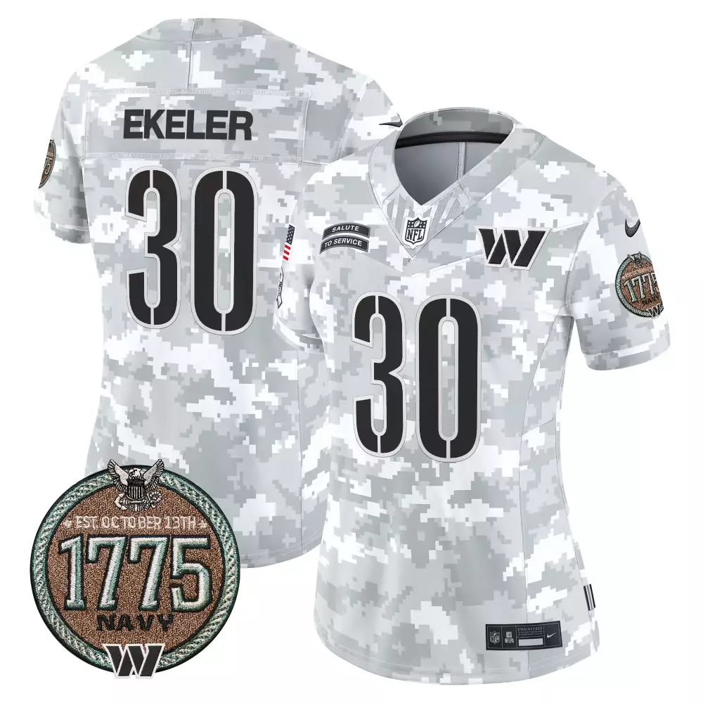 Austin Ekeler Washington Commanders 2024 Salute to Service Navy Jersey | Vapor Limited Edition | Fan Gear for Women, Men & Youth