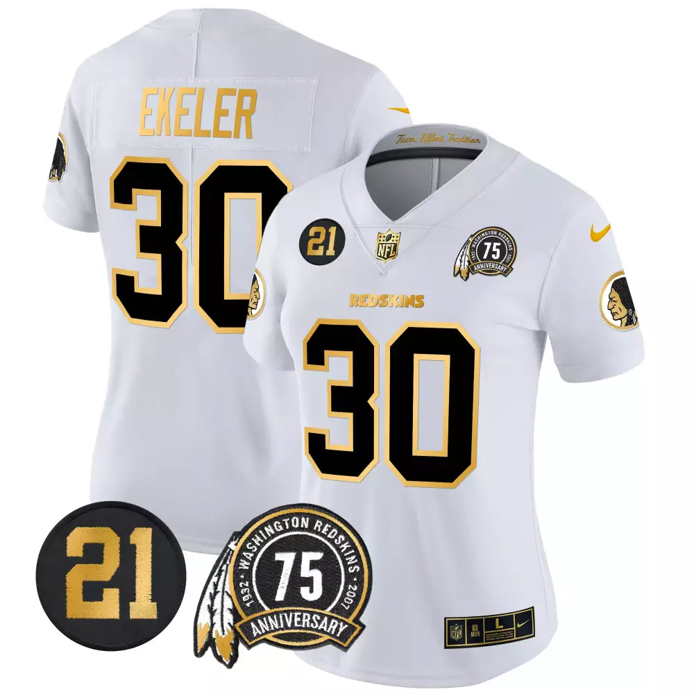 austin ekeler white gold mens washington redskins 75th sean taylor patch gold vapor limited jersey all stitched