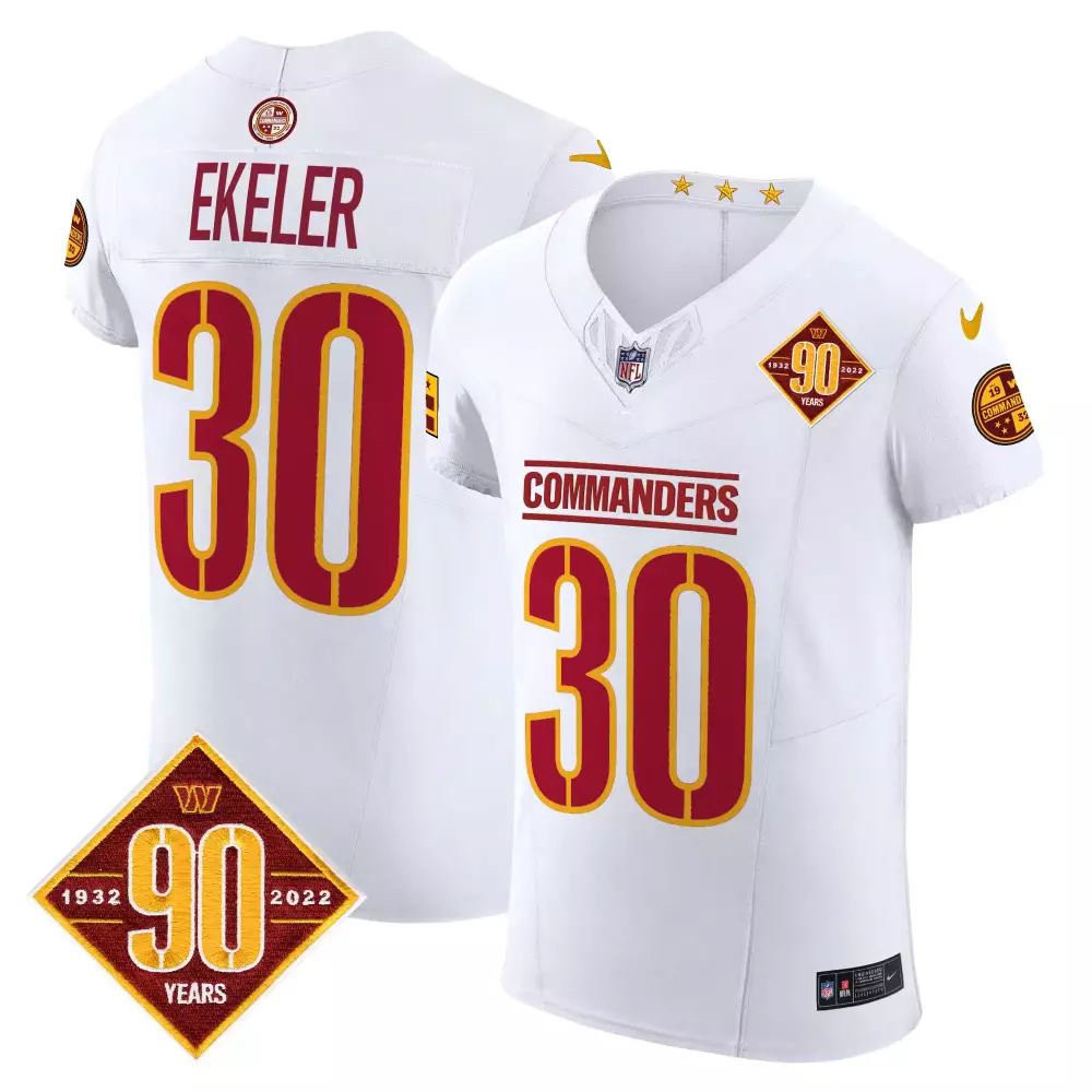 Austin Ekeler Washington Commanders 90th Anniversary Sean Taylor Patch Jersey | Vapor Limited Edition | Fan Gear for Women, Men & Youth