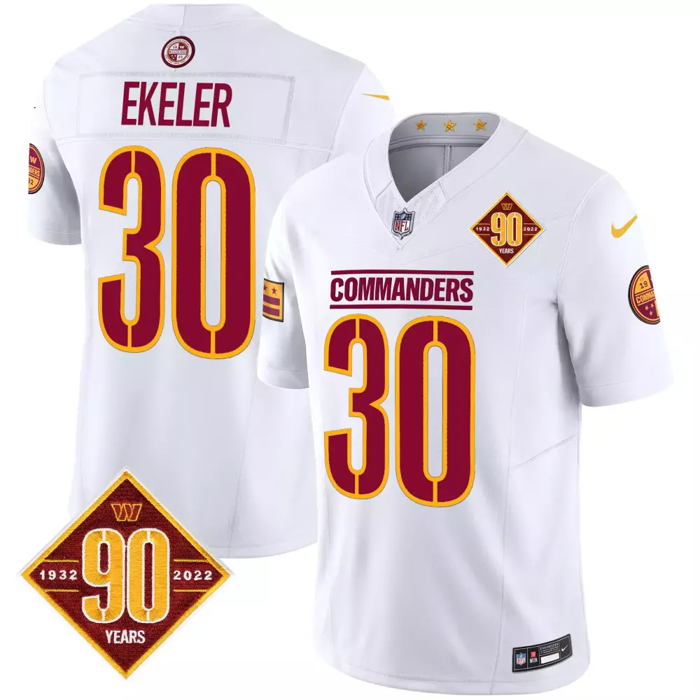 Austin Ekeler Washington Commanders 90th Anniversary Sean Taylor Patch Jersey | Vapor Limited Edition | Fan Gear for Women, Men & Youth
