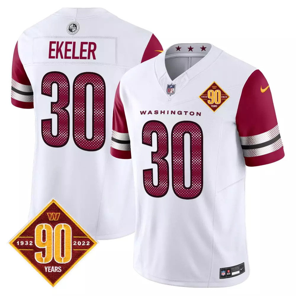 Austin Ekeler Washington Commanders 90th Anniversary Sean Taylor Patch Jersey | Vapor Limited Edition | Fan Gear for Women, Men & Youth